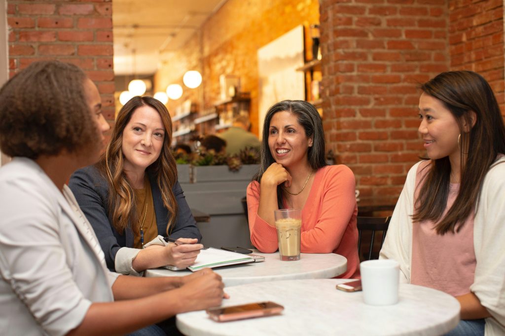 women sitting together